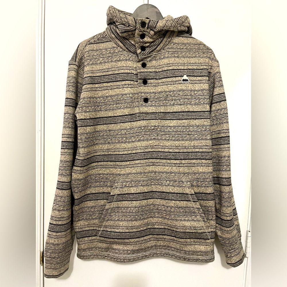 Burton snowboards Boho Hoodie M Gray Cream Blue